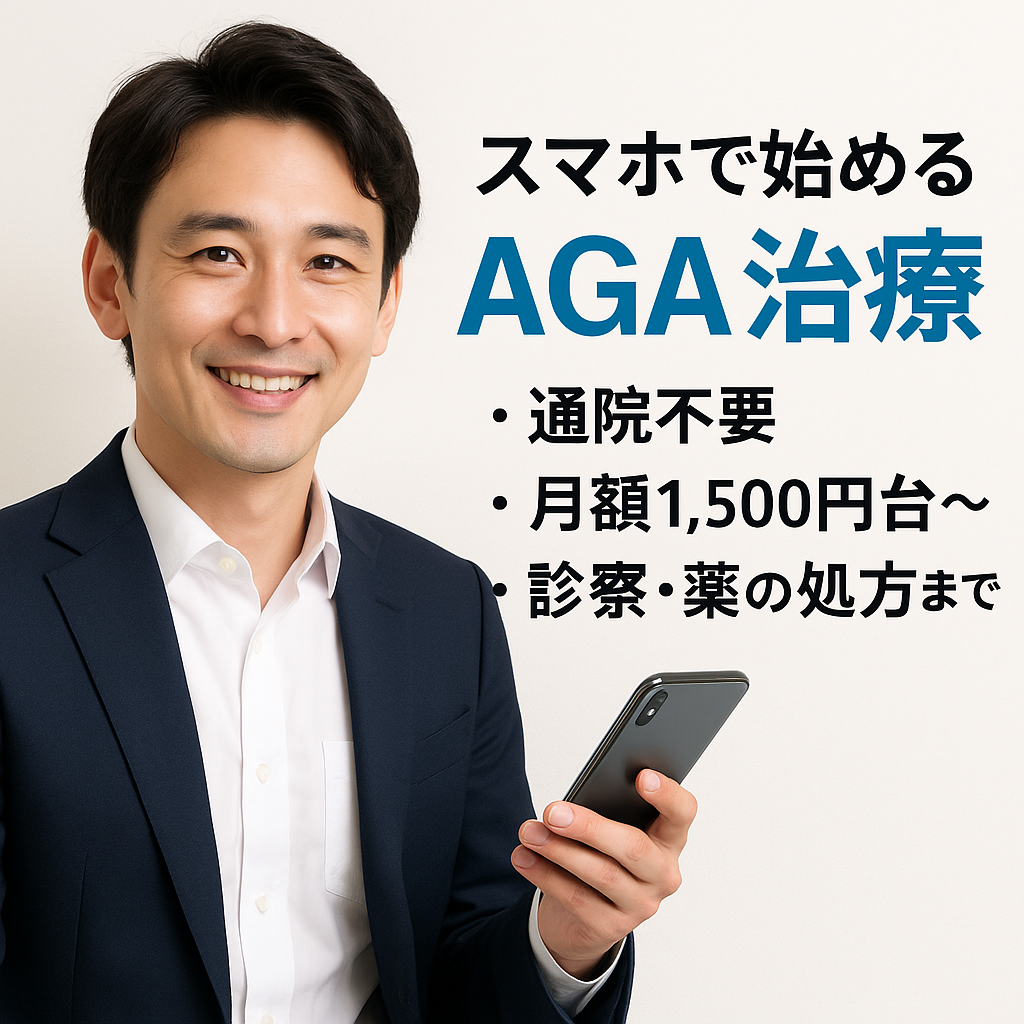 もう悩まない!スマホで始める薄毛治療。通院ゼロの新時代AGA対策とは?
