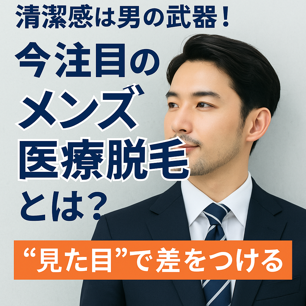 清潔感は男の武器！“見た目”で差をつける、いま注目のメンズ医療脱毛とは？